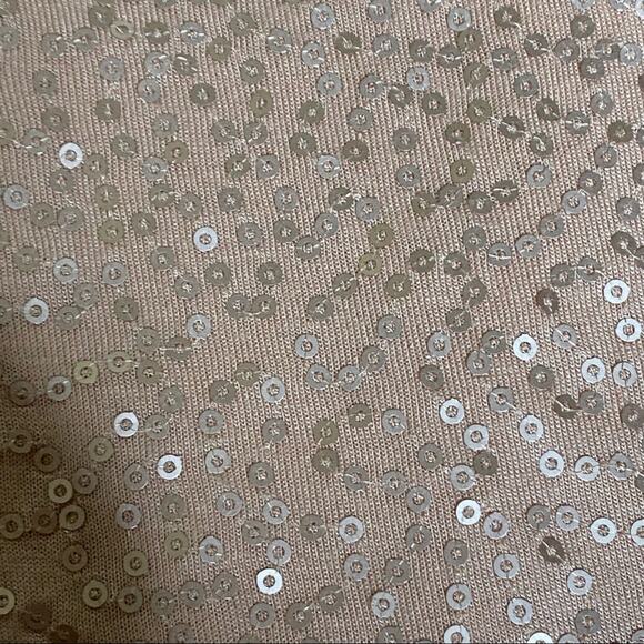 Talbots Sequin Tank Top Women’s Medium Light Peach Lined Scoop Neck Dress Casual - Picture 4 of 10